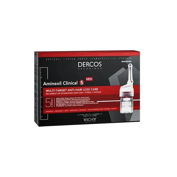 VICHY DERCOS AMINEXIL TRATTAMENTO ANTICADUTA UOMO 12 FIALE X 6ML 1 VICHY DERCOS AMINEXIL TRATTAMENTO ANTICADUTA UOMO 12 FIALE X 6ML