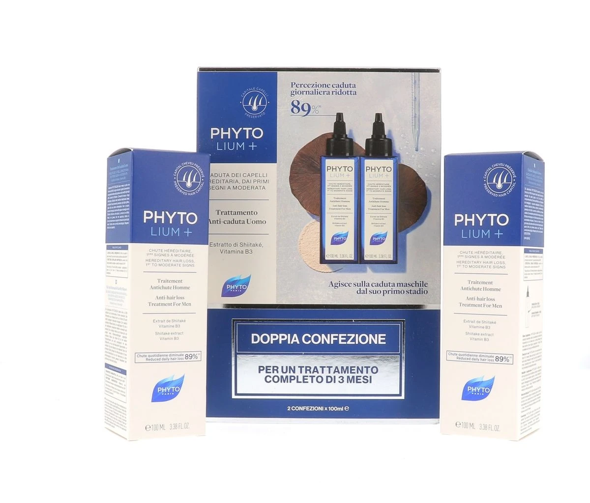 PHYTO PHYTOLIUM+ DUO TRATTAMENTO ANTICADUTA UOMO 2X100ML 1 PHYTO PHYTOLIUM+ DUO TRATTAMENTO ANTICADUTA UOMO 2X100ML