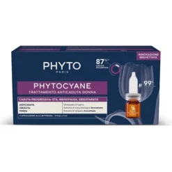 PHYTO PHYTOCIANE TRATTAMENTO ANTICADUTA DONNA CADUTA PROGRESSIVA 12 FIALE DA 5ML